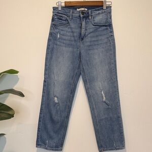 Whetherly Blue Women's Jeans. Stretchy. High waisted. Zipper fly. Size 27/4.